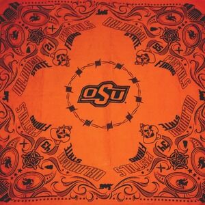 OKLAHOMA STATE UNIVERSITY Pistols Orange Graphic Bandanna 21"x21"